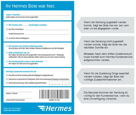 hermes botendienst